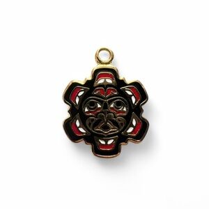 Vintage Pacific Northwest Haida Sun First Nation Art Pendant Accessory
